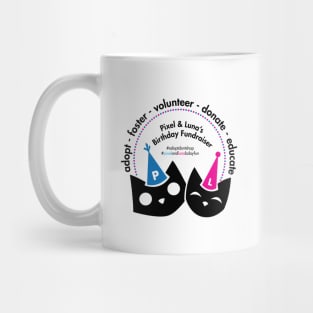 Adopt Foster Volunteer Donate Educate Mug